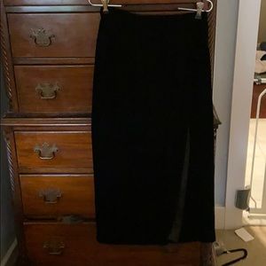 Ann Klein vintage black velvet midi dress